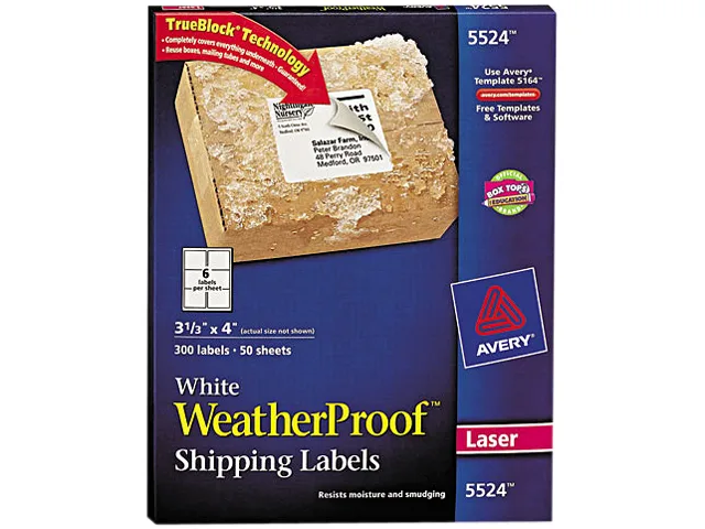 Avery Avery 5524 WeatherProof Mailing Labels 300 Labels — product photo