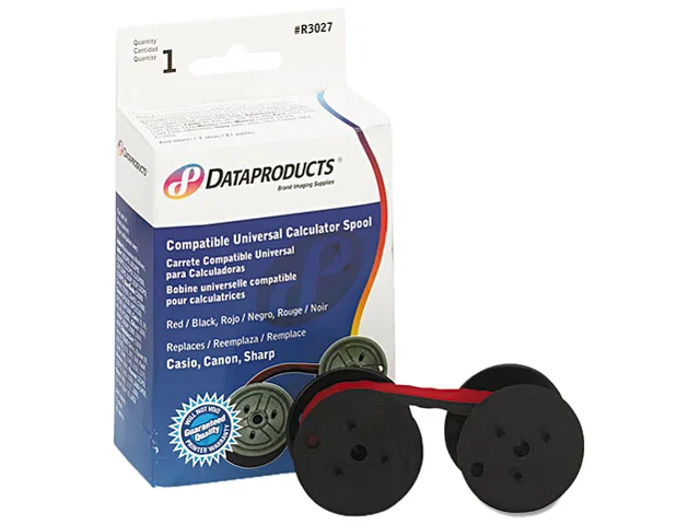 Black and red thermal transfer printer ribbon cartridge R3027