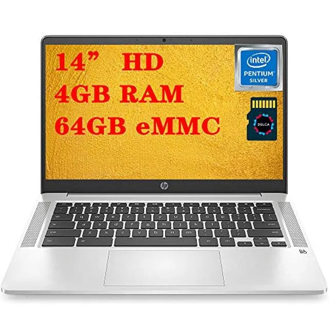 HP HP 14 Chromebook Intel Pentium Silver N5000 4GB 64GB eMMC 14" HD laptop — product photo