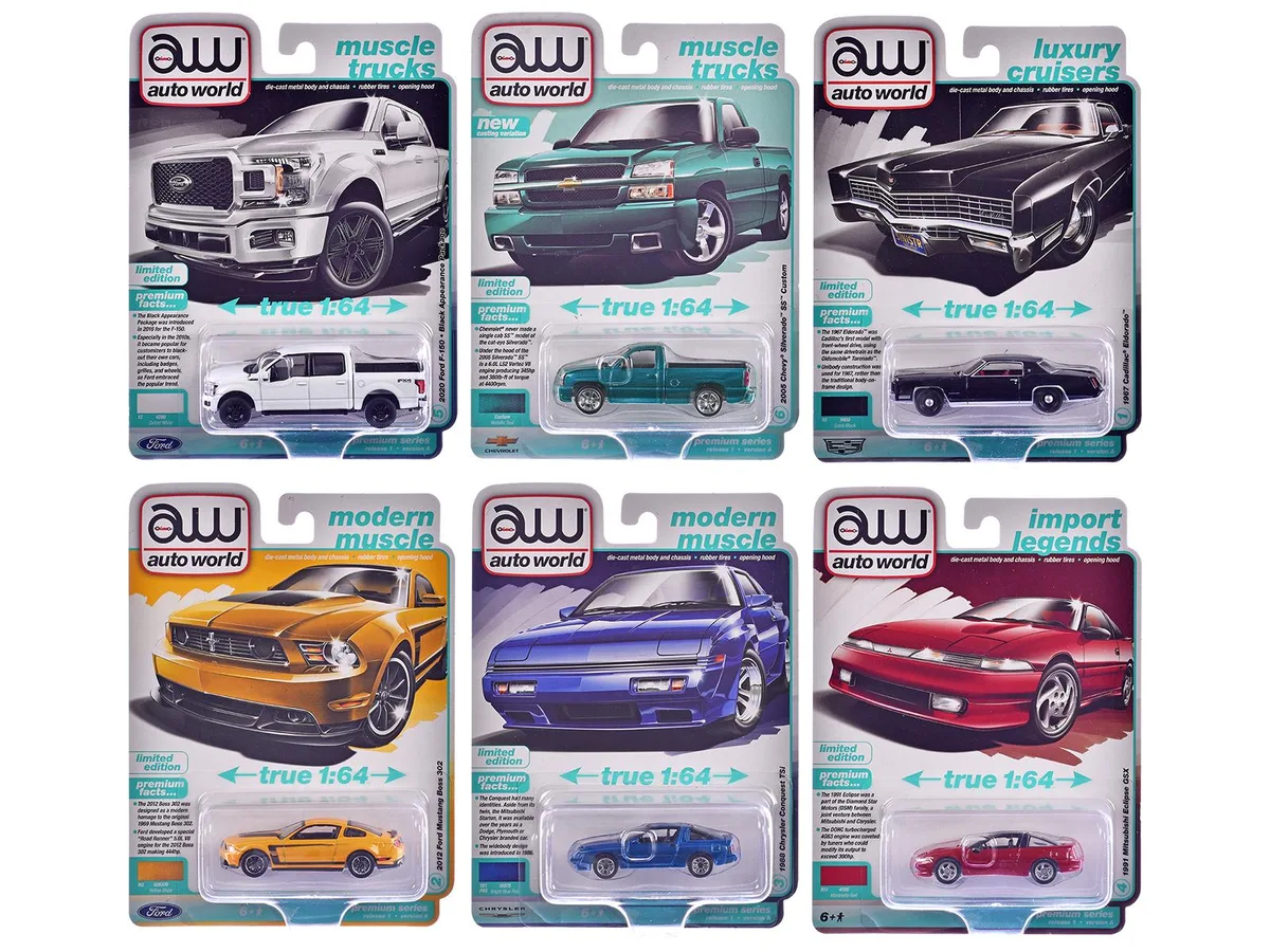 auto world Auto World Premium 2025 Release 1 Set A 6-piece 1/64 Diecast Car Set — product photo