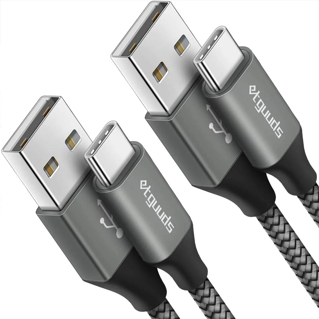 No Sew No Sew USB-A to USB-C Cable 3.3 ft 2-Pack Gray 3A 15W — product photo