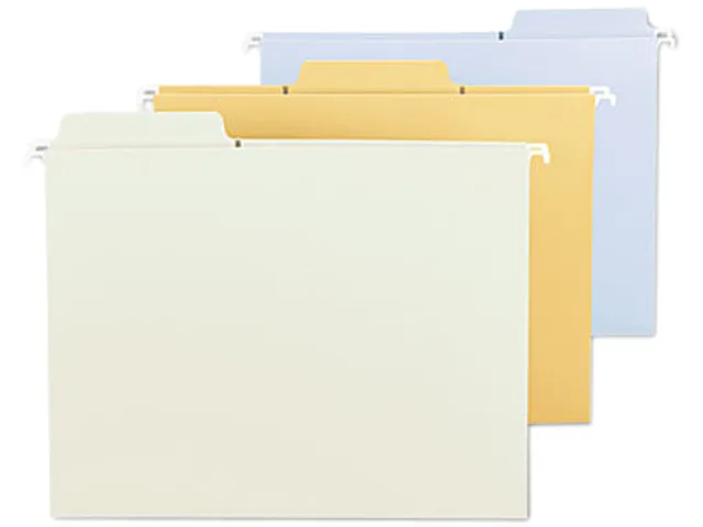 Smead Smead 64054 FasTab Hanging File Folder, Letter, Assorted Fashion, 18 per box — photo du produit