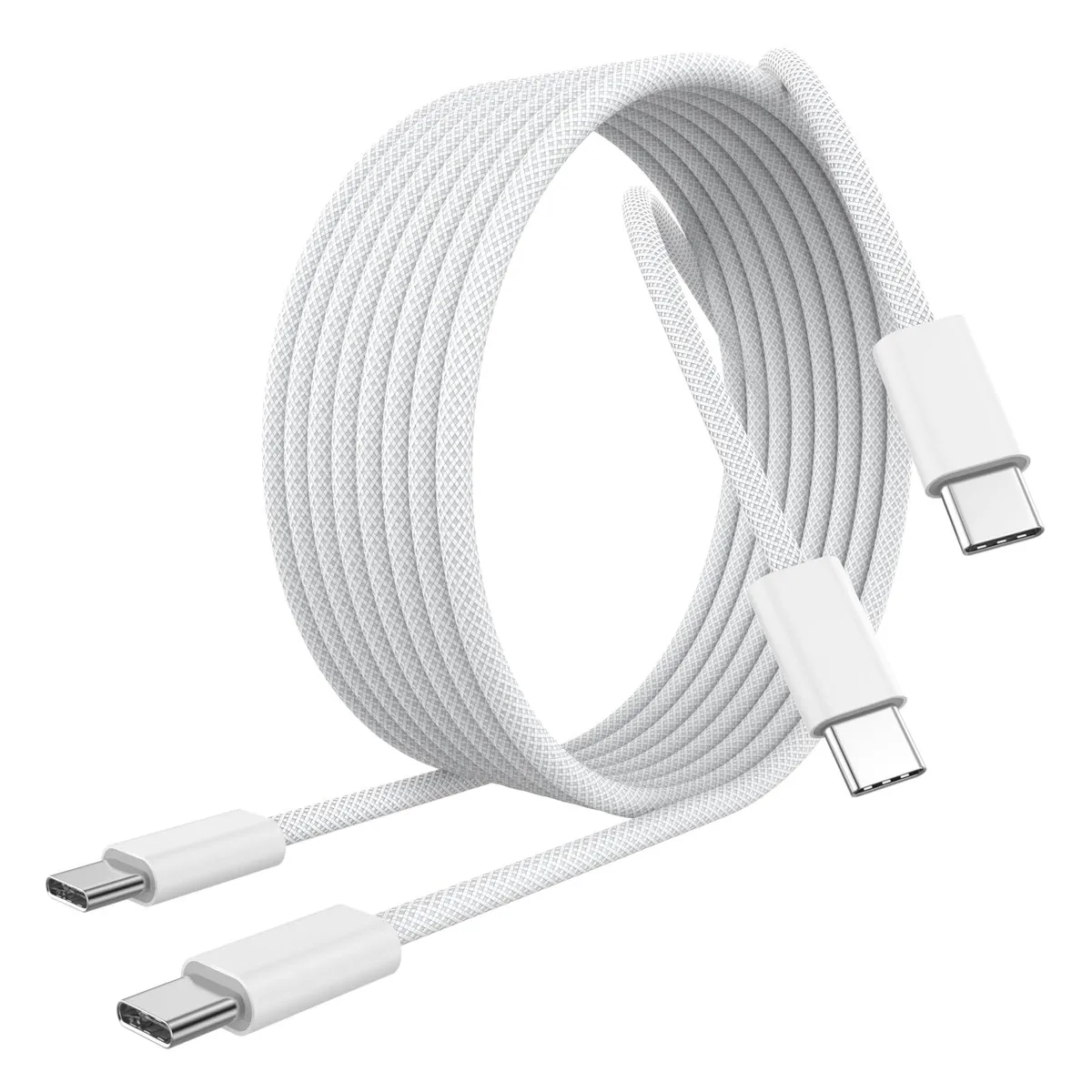  FUHAYA USB-C to Lightning Cable 6ft 2 Pack White AKUSFBA-170 — product photo