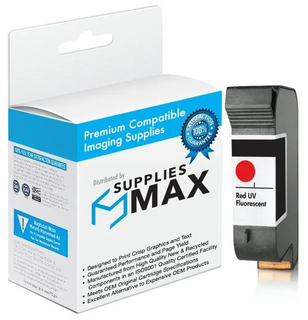 SuppliesMax SuppliesMax NeoPost 810032H Fluorescent Red Postage Meter Inkjet Cartridge — product photo