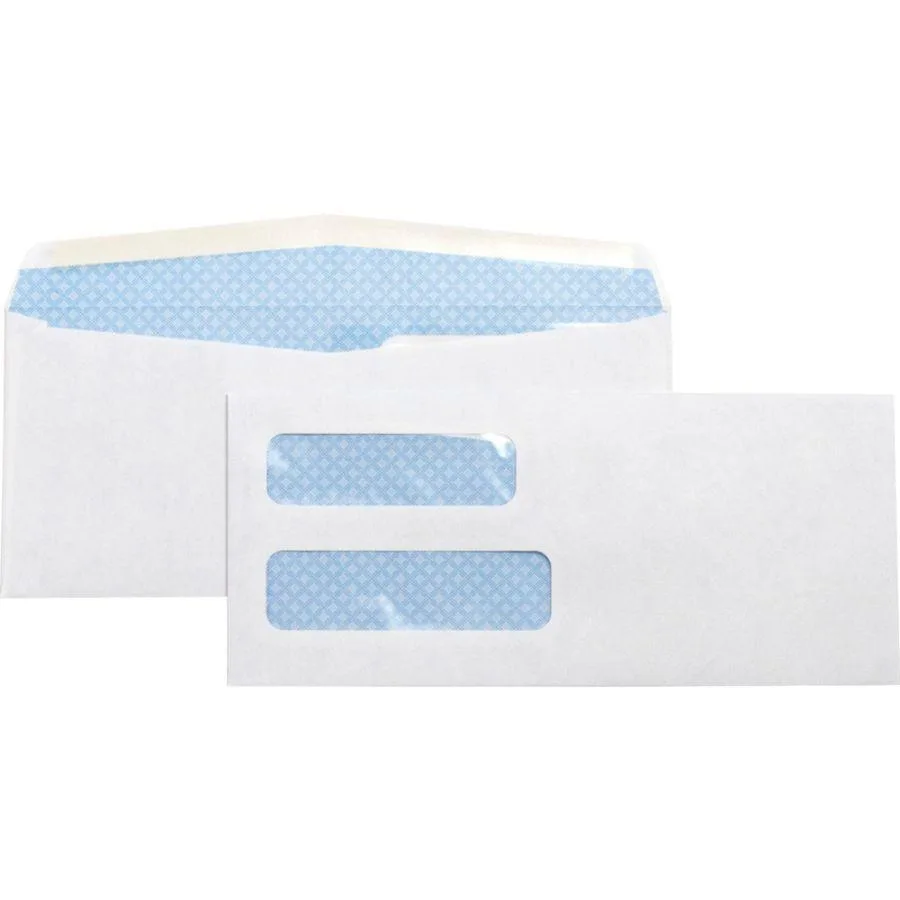 Business Source Business Source No. 10 Double Window Envelope 24 lb 500/Box 36694 — product photo