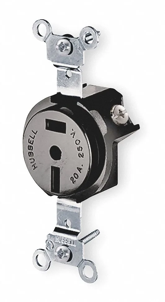 Hubbell Incorporated Hubbell HBL5552B 20 A 250 V single receptacle — product photo