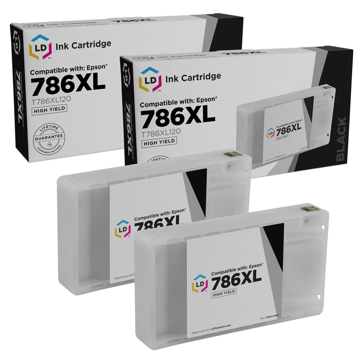 LD Products LD Products 786XL T786XL120 High Yield Black Ink Cartridge 2-Pack — product photo