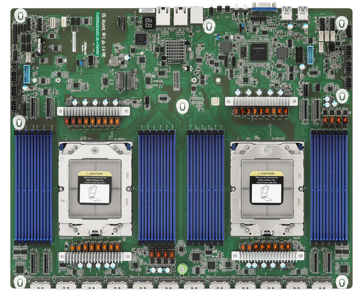 ASRock Rack ASRock Rack TURIN2D24G-2L+/500W server motherboard — product photo