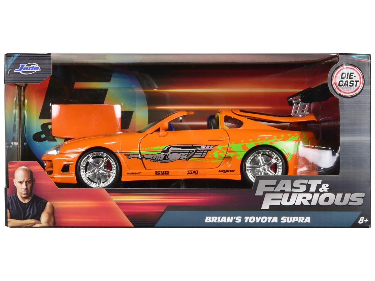 Jada Jada Brian's Toyota Supra Orange Fast &amp; Furious 1/24 Diecast Car — product photo