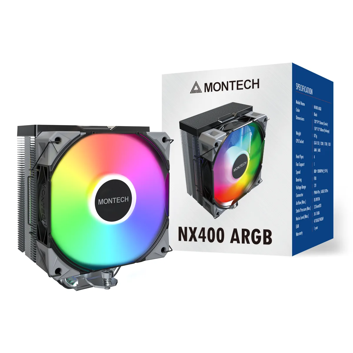 Montech Montech NX400 ARGB (B) CPU cooler — product photo