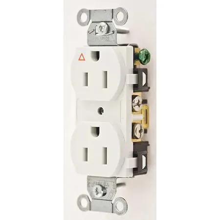 Hubbell Incorporated Hubbell Incorporated IG15CRWHI 15 A Duplex Receptacle 125 VAC White — product photo