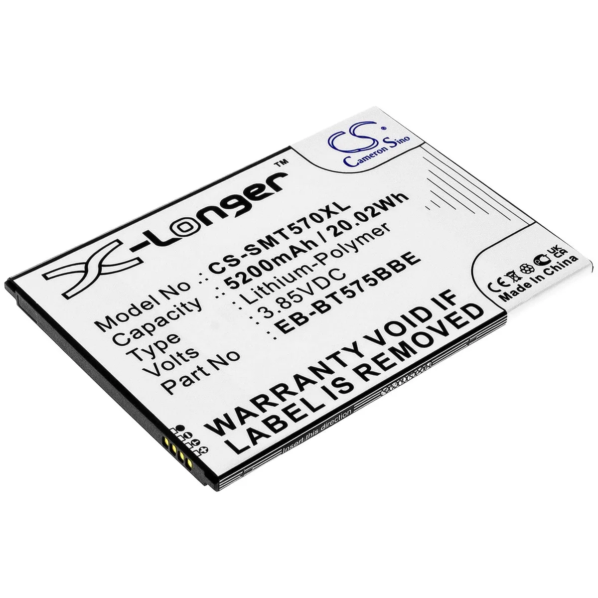 Cameron Sino 5200mAh Battery for Galaxy Tab Active 3 8.0 SM-T575 — product photo