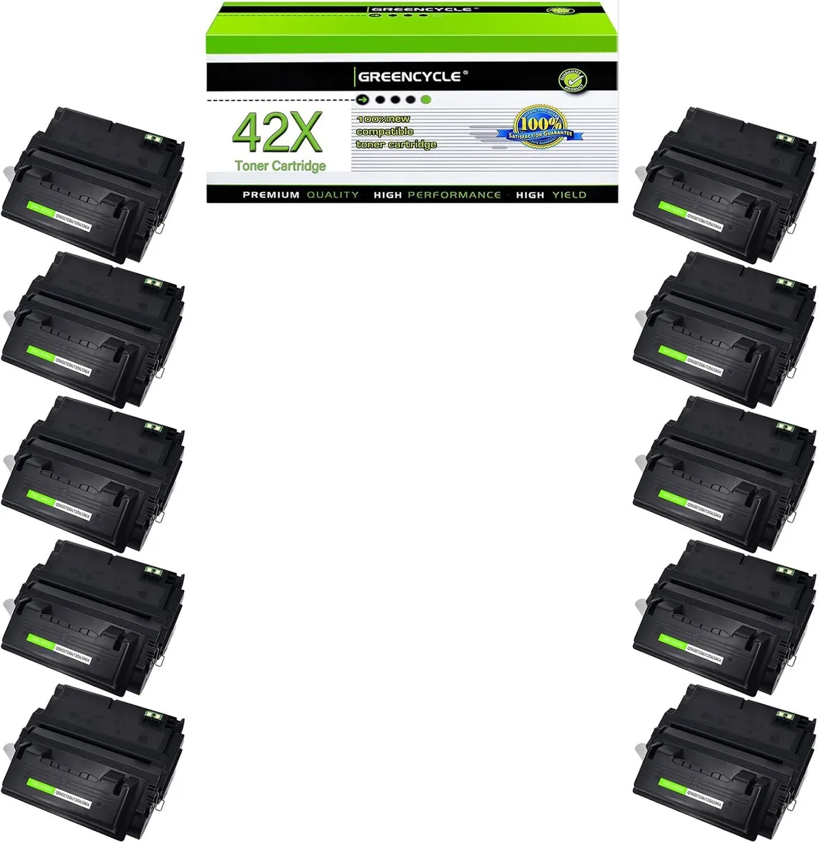 GREENCYCLE GREENCYCLE Q5942X toner cartridge 10 pack black 20000 pages — product photo