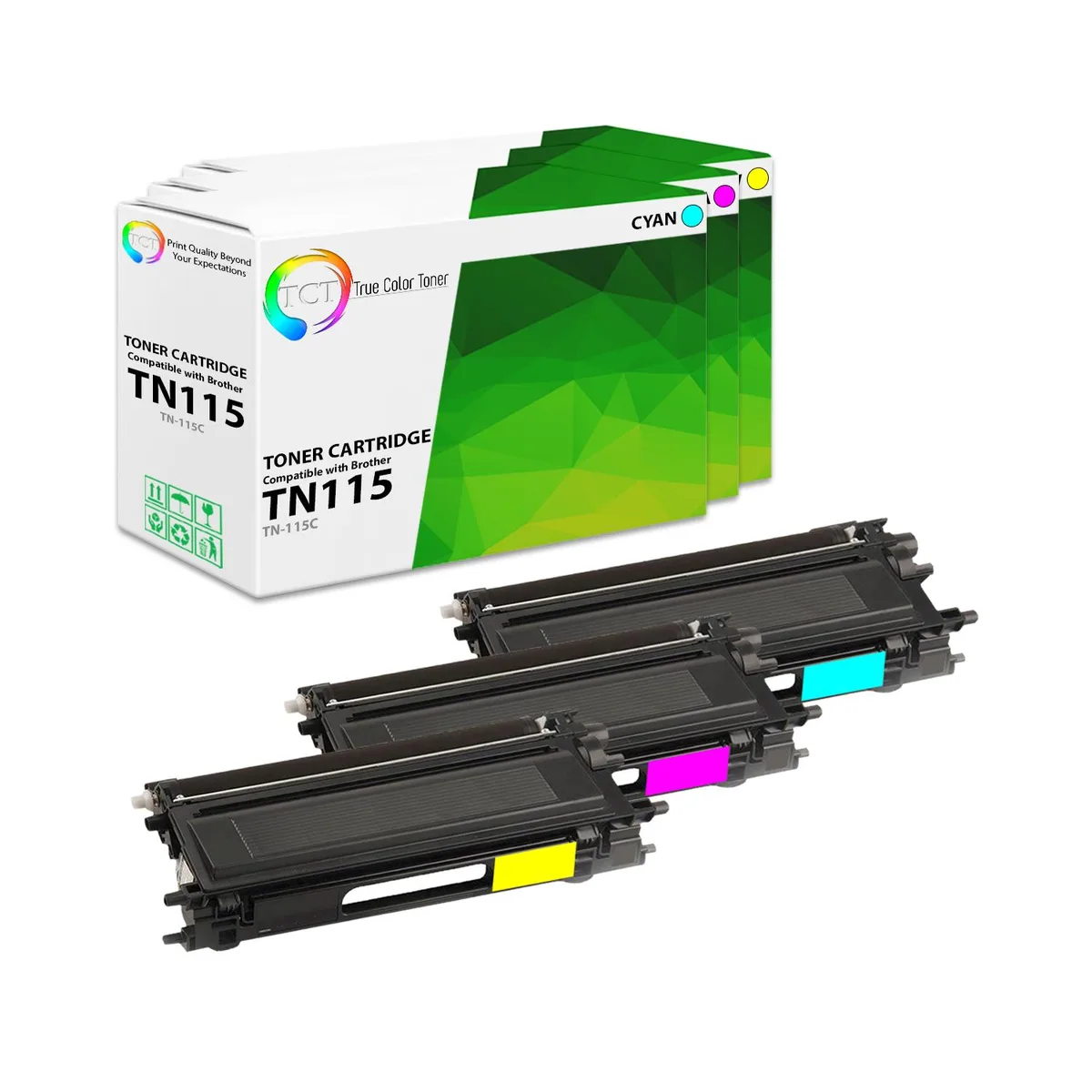 True Color Toner True Color Toner TN115 3-pack cyan magenta yellow 4000 pages — product photo
