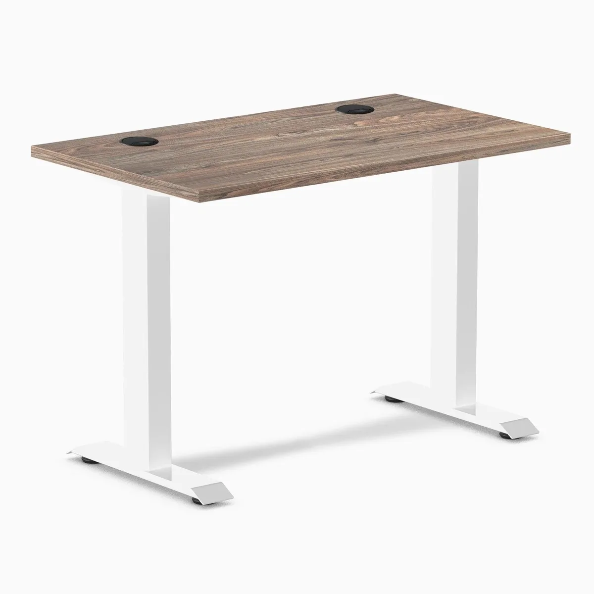 Desky Desky Zero Mini Office Desk Natural Walnut White 40 x 24 in — product photo