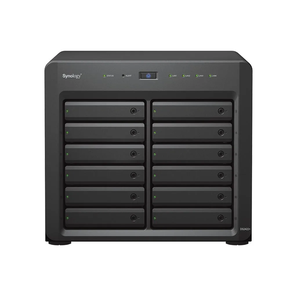 Synology Inc. Synology DiskStation DS2422+ 12-Bay Rackmount NAS, Ryzen 2.2GHz, 32GB, 120TB — product photo