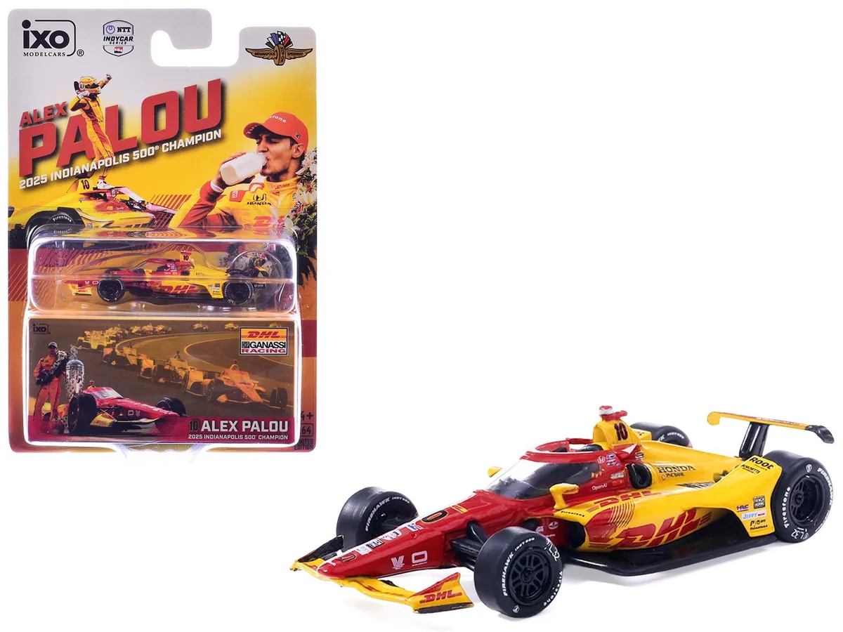 Ixo Models Ixo Models Dallara IndyCar #10 Alex Palou DHL Chip Ganassi Racing Winner Indianapolis 500 2025 1/64 Diecast — product photo
