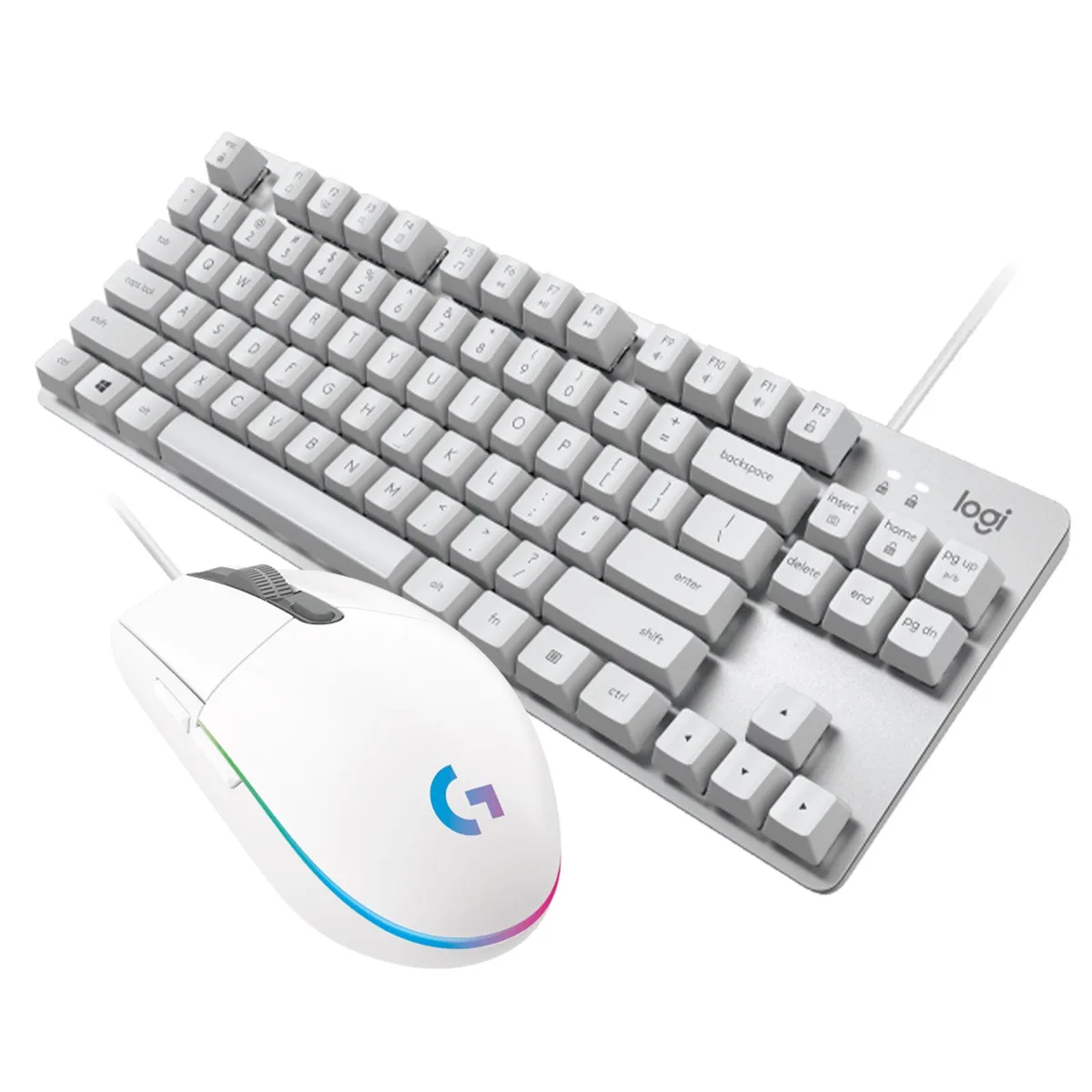 Logitech Logitech K835 TKL Mechanical Keyboard & G102 Lightsync Mouse (White) — product photo