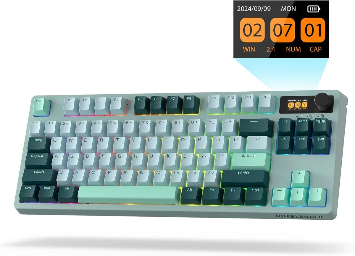 LTC LTC Nimbleback NB841 PRO 75% Wireless Mechanical Gaming Keyboard 84 Keys Linear Switch Green — product photo