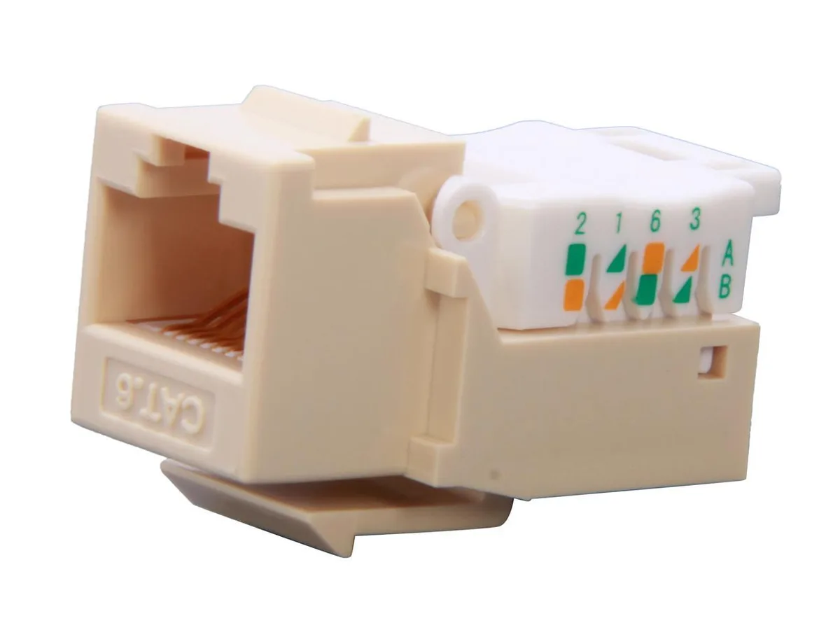 sakose sakose RJ45TL-I Cat. 6 Tool Less Keystone Jack Ivory — product photo