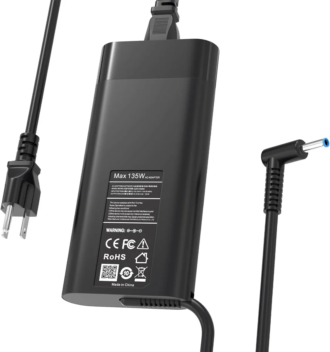 NShi NShi 135W 19.5V 6.9A AC Adapter 4.5*3.0mm Blue Tip laptop replacement part — product photo