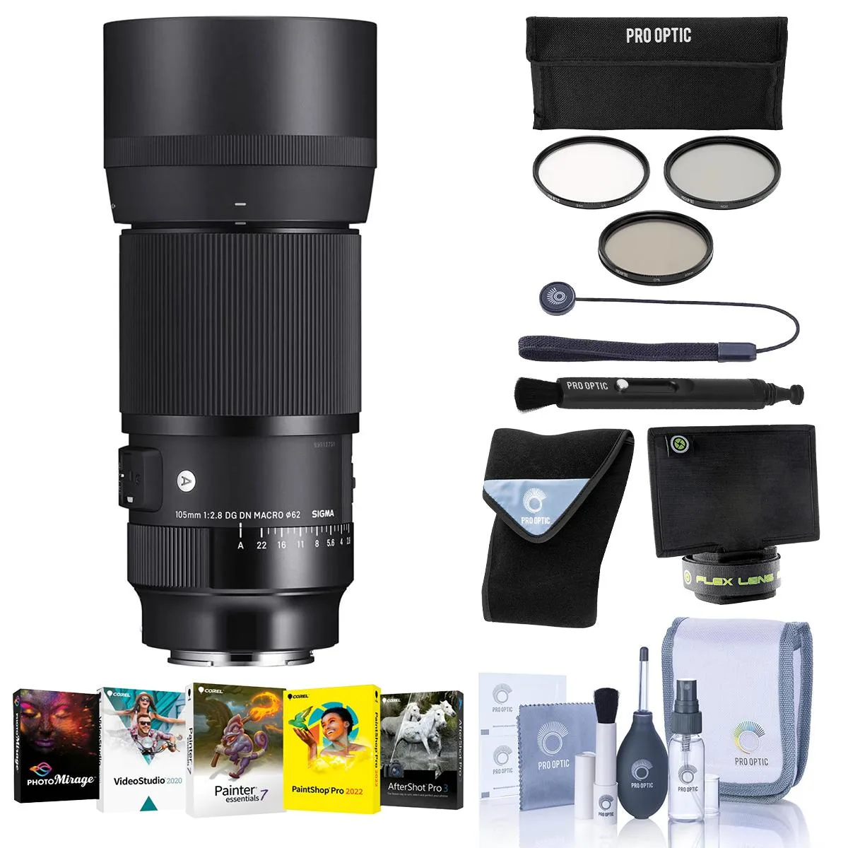 SIGMA SIGMA 105mm f/2.8 DG DN ART Macro Lens for Sony E with 62mm Filter Kit — product photo
