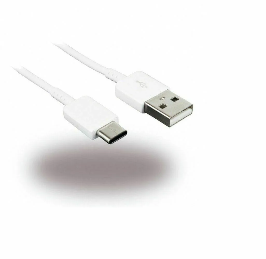 Two white USB-A to USB-C cables coiled together