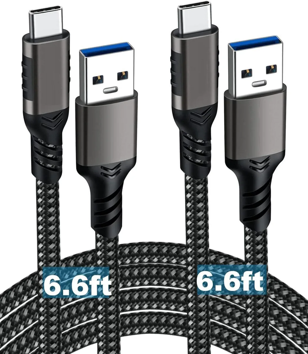 Vszerda Vszerda USB-A to USB-C 3.2 Gen 2 cable 2-pack 6.6 ft 10 Gbps 60 W — product photo