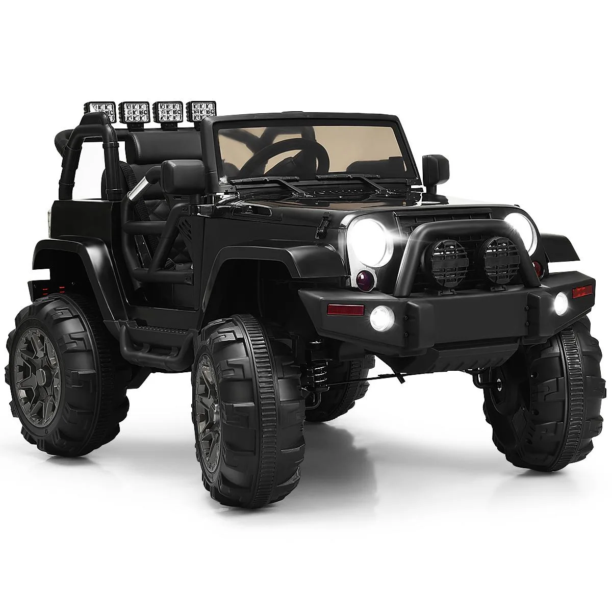 SlickBlue SlickBlue 12V Kids Remote Control Riding Truck Car Black 46.5" x 31" x 29 — product photo