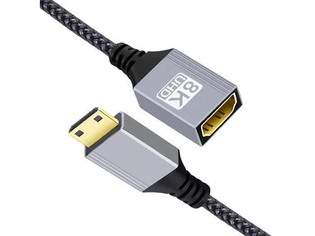 Manw Manw Mini HDMI 2.1 Male to HDMI Female Extension Cable 17cm — product photo