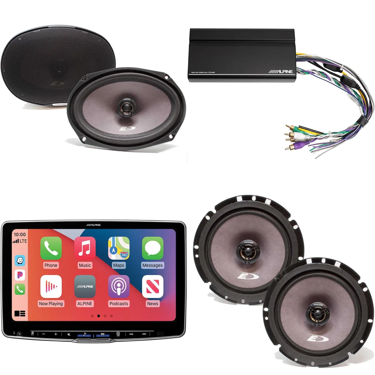 Alpine Alpine ILX-F511 Halo11 11" Receiver with SXE-1726S 6.5" &amp; SXE-6926S 6x9" Speakers &amp; KTA-450 Power Pack — product photo