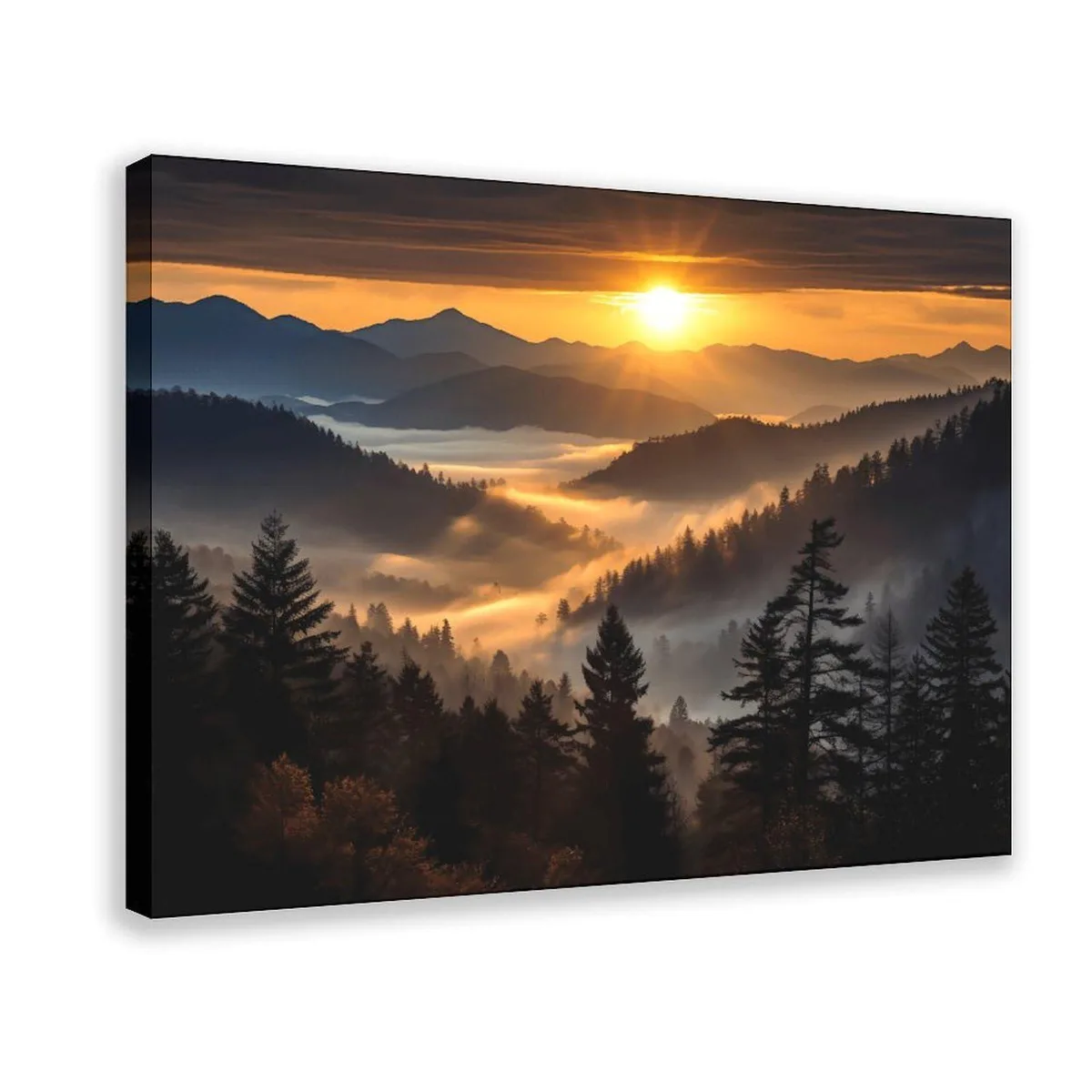  Great Smoky Mountains National Park Sunrise Canvas Wall Art 30x20in — product photo