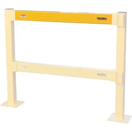 Global Industrial Global Industrial 708434 Steel Lift-Out Guard Rail 9 ft Yellow Light Duty — product photo