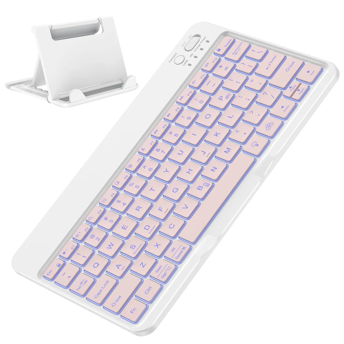 OMOTON OMOTON Bluetooth Keyboard 2 in 1 accessory Pink — product photo