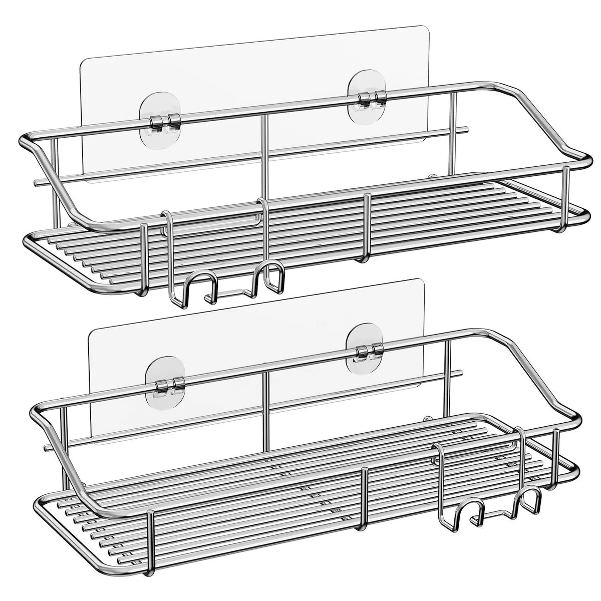  Shower Caddy Adhesive Shower Shelves Shampoo Holder 304 Stainless Steel 2-Pack — product photo