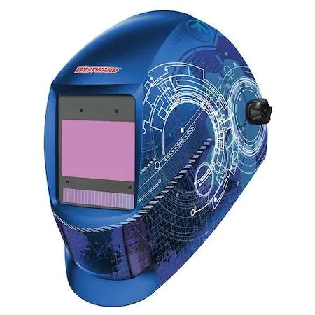 Westward Westward 44R236 Auto-Darkening Welding Helmet Shade 5-8/8-13 Blue/White — product photo
