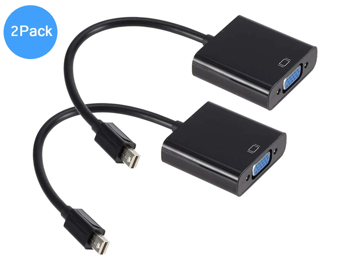 iXever iXever Mini DisplayPort to VGA Adapter 1080p 2-Pack — product photo