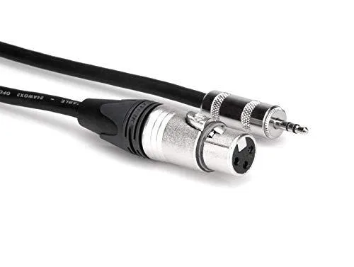 Hosa Technology Hosa Technology Camcorder Microphone Cable Neutrik Right-angle XLR3F to 3.5 mm TRS 1.5 ft — product photo