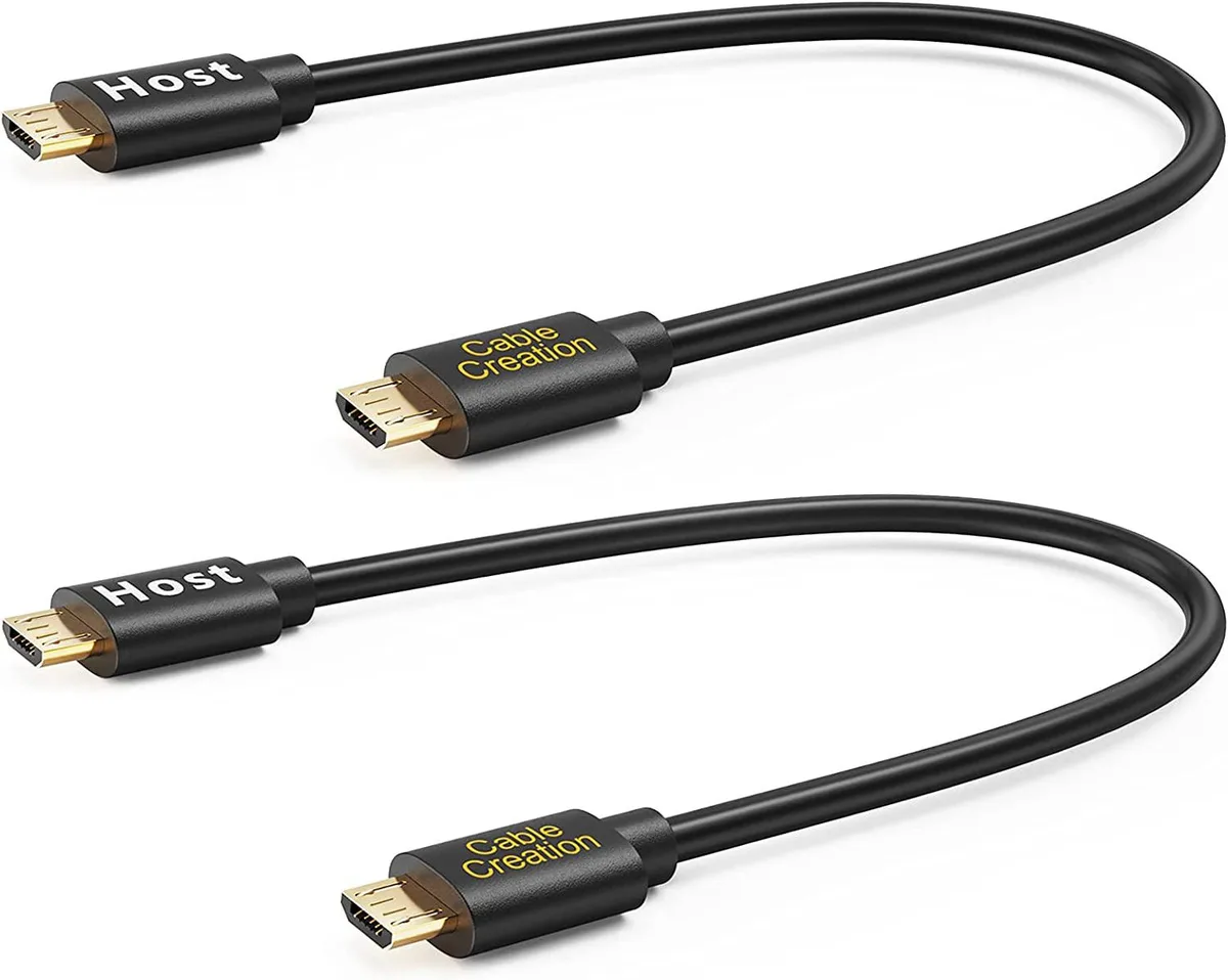CableCreation CableCreation 2-Pack Micro USB Male to Male OTG Cable 20 cm — product photo
