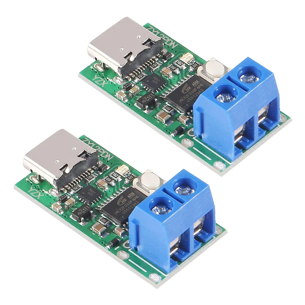 KEHIPI KEHIPI ZY12PDN USB-C PD Trigger Module 2PCS 100W 20V Screw Terminal — product photo