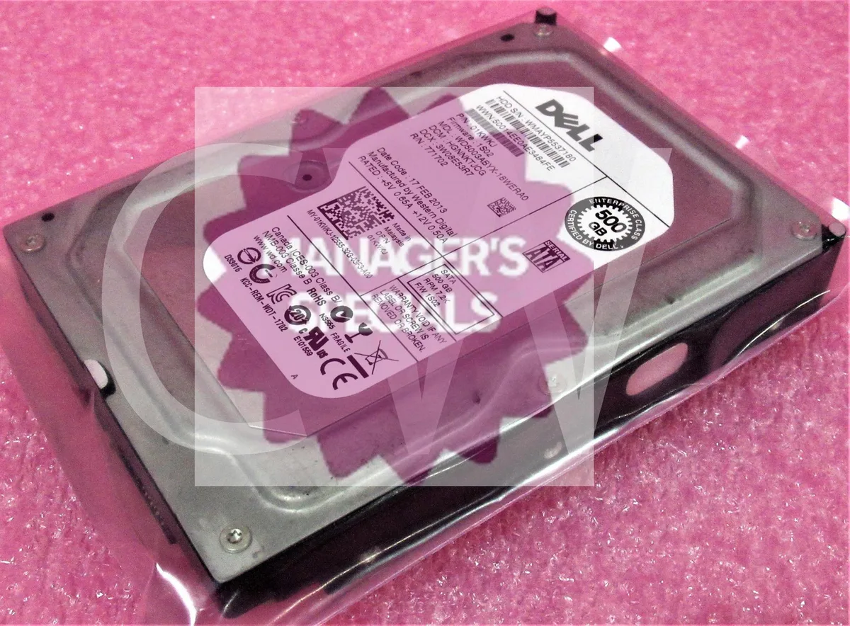 DELL DELL 500GB 7200RPM 64MB 3.5" SATA internal hard drive — product photo