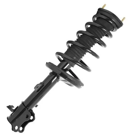 Unity 15908 rear right complete strut assembly, silver metal coil spring and damper with top mount