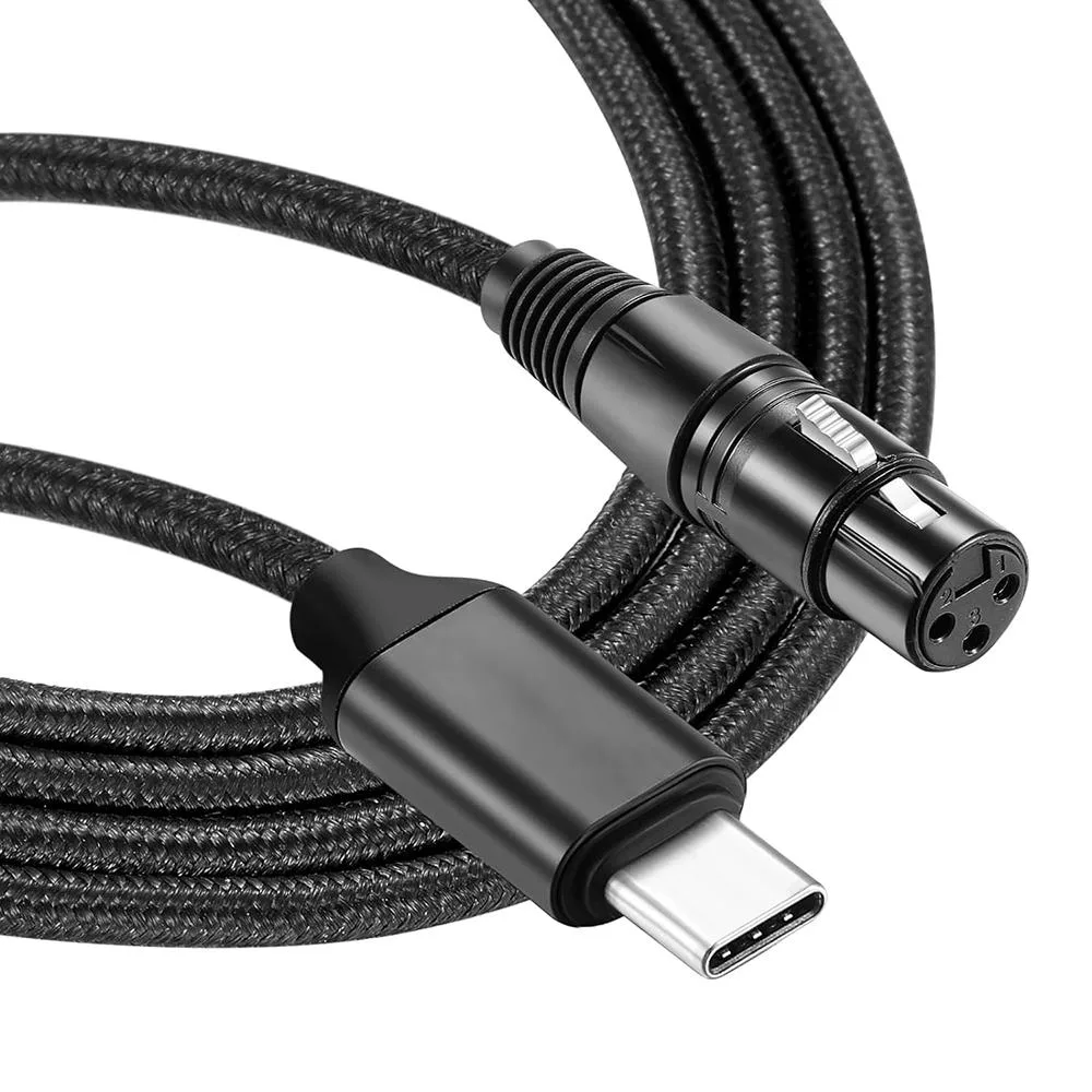 IHDAPP IHDAPP USB C to XLR Female Cable 3.3ft Braided 16BIT 44.1KHZ — product photo