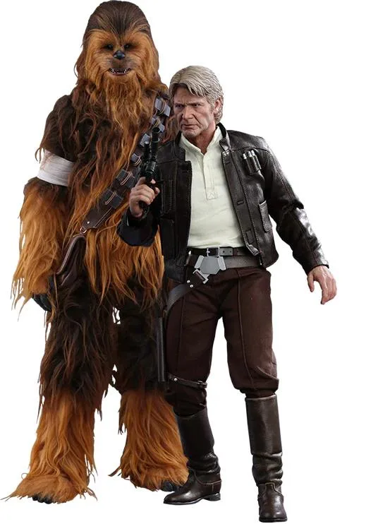 Hot Toys Hot Toys MMS376 Star Wars Force Awakens Han Solo Chewbacca 1/6 action figures set — product photo