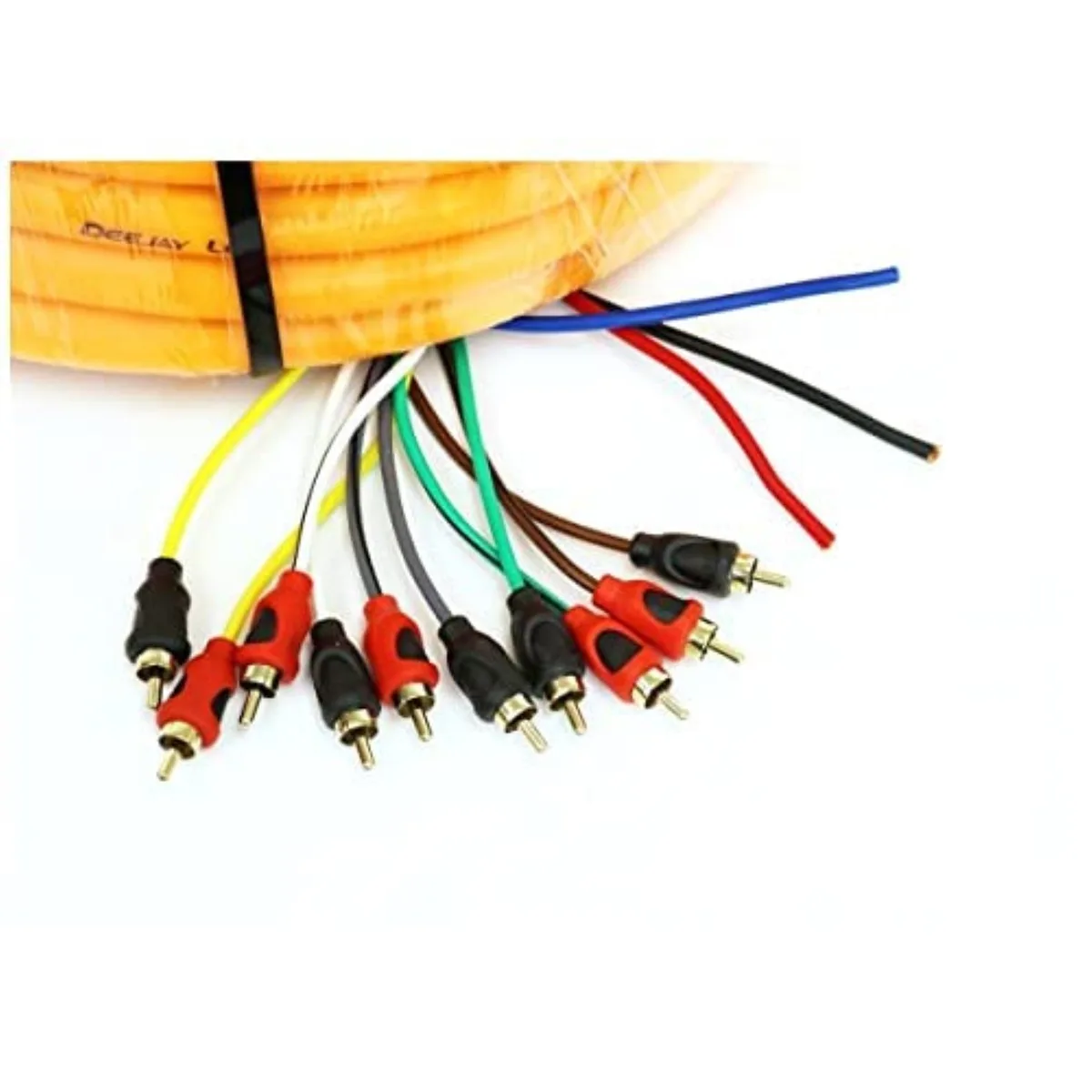 Deejay LED Deejay LED TBHMED52ORANGE Orange 52FT 10RCA 3 Power Copp — product photo