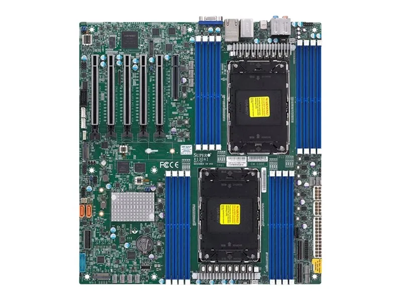 Supermicro Supermicro MBD-X13DAI-T-O server motherboard, dual LGA-4677, 16 DDR5 slots, dual 10G LAN, 4 NVMe 5.0 — product photo