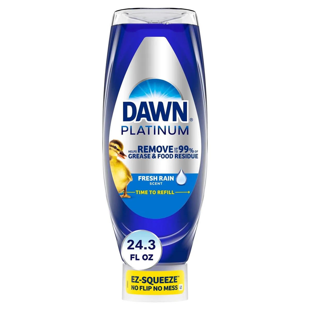 None Continuous None Continuous Dawn Platinum EZ-Squeeze Dish Soap Fresh Rain 24.3oz — product photo