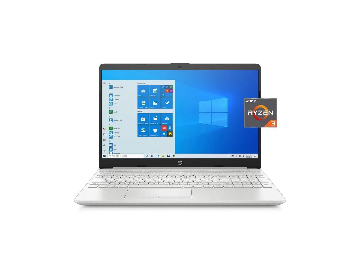 HP HP 15.6" Laptop Ryzen 3 3250U 4GB 1TB HDD + 128GB SSD Windows 10 Natural Silver — product photo