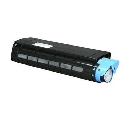 Black rectangular toner cartridge with smooth matte finish and green chip visible
