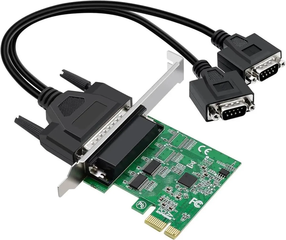 SMUGDESK SMUGDESK PCIe 2-Port RS232 Serial Adapter Card with DB9 Ports — product photo